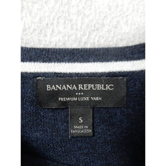 Banana Republic Premium Luxe Yarn Crew Sweater (Men's Small) Blue - Picture 3 of 11